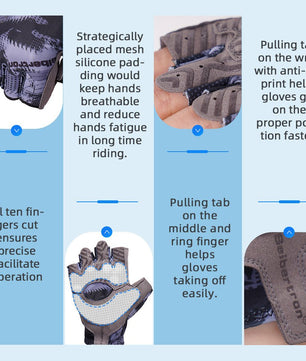 Seibertron Adult S.P.S.G - 3 Fingerless UPF100+ Sun / UV Protection Cycling Glove - SeibertronSports