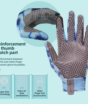 Seibertron Adult S.P.S.G - 4 Horse Riding Touchscreen UPF100+ UV Sun Glove - SeibertronSports