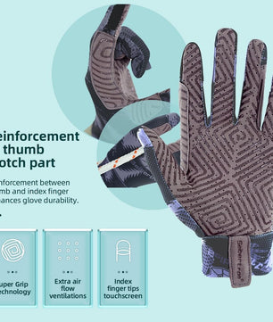 Seibertron Adult S.P.S.G - 4 Horse Riding Touchscreen UPF100+ UV Sun Glove - SeibertronSports