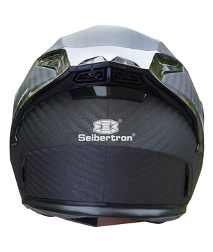 Seibertron Carbon Fiber High Quality Full Face Outdoor Sports Motorcycle Motocross Helmet - SeibertronAutomotive Parts and Accessories
