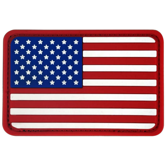 Seibertron Colored USA Flag (Left Arm) PVC Rubber 3D Hook&Loop Touch Fastener Patch Tactical Patch - Seibertron