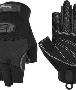 Seibertron Half Finger Padded Palm Lightweight Breathable Climbing Rope Gloves for Climbers, Rock Climbing, Rescue, Adventure, Sailing, Kayaking, Outdoor Sports - SeibertronSports Gloves