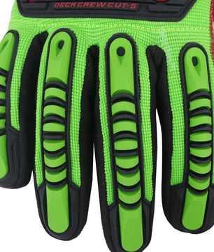 Seibertron HIGH - VIS HDC5 Level 5 Cut Resistant Deckhand Gloves High Performance Protection Impact Resistant Oil and Gas Safety Gloves CE EN388 4543 - SeibertronTools
