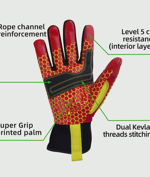 Seibertron HIGH - VIS HRC5 Rigger Excellent Grip Cut5 Handyman/Boxer Work Gloves Abrasion Resistant Oil & Gas Drilling Safety Impact Protection Gloves CE EN388 4542 - SeibertronTools