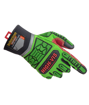 Seibertron HIGH - VIS WPC5 Level 5 Cut Resistant Cold Weather Condition Waterproof Impact Oil and Gas Safety Gloves - SeibertronTools