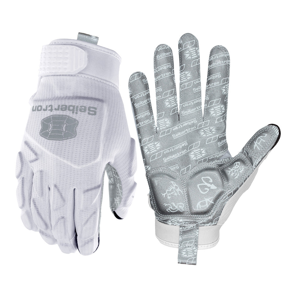 color:White | Seibertron H.P.I.L.G football lineman gloves white background main image