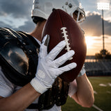 seibertron-gallery:hpirg-hp-series-20260714 | product:8307911884990 | color:White | slot:10 | Seibertron H.P.I.R.G touchscreen football receiver gloves white football closeup image