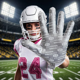 seibertron-gallery:hpirg-hp-series-20260714 | product:8307911884990 | color:White | slot:11 | Seibertron H.P.I.R.G touchscreen football receiver gloves white palm protection image