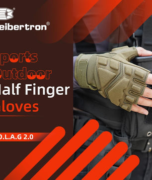 Seibertron Men Or Women XXS to XXL Fingerless/Half Finger S.O.L.A.G 2.0 Sports Outdoor Tactical Gloves - SeibertronSports