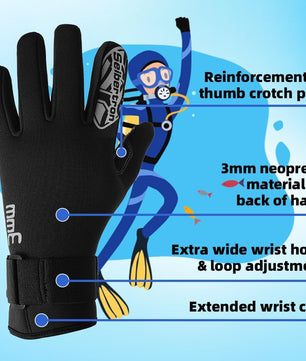 Seibertron Patented C.R.D.G 1.0 / C.R.D.G 2.0 Aramid Anti - Cut Puncture Resistant Diving Gloves - SeibertronSports