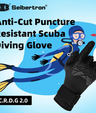 Seibertron Patented C.R.D.G 1.0 / C.R.D.G 2.0 Aramid Anti - Cut Puncture Resistant Diving Gloves - SeibertronSports