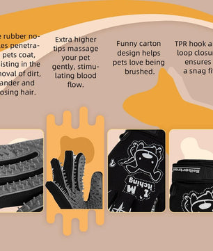 Seibertron Patented P.G.M.G - 1 Pet Hair Remover Grooming Gloves(Not fit Long Hair Dog) - SeibertronPet Products