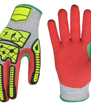 Seibertron S - Flexible 04 HPPE Oilfield Impact Cut 5 Sandy Nitirle Hand Coated Mechanical Gloves - Seibertron