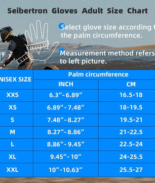 Seibertron S.C.W.G 2.0 Waterproof Winter - 4℉ Cold Proof Touchscreen Anti Slip Palm Impact Gloves for Cycling Motorcycle - Seibertron