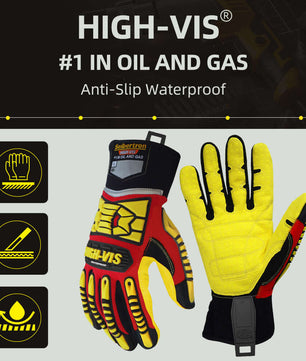 Seibertron SDXB Waterproof Anti - Slip Gloves with TPR Impact Protection, Hipora Waterproof Insert & Reflective Tape for Oil & Gas, Heavy Duty Work - Seibertron