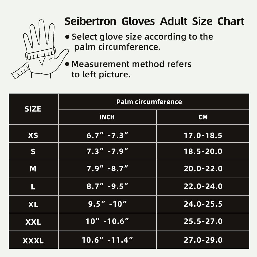safety glove rating chart