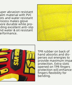 Seibertron SDXB Waterproof Anti - Slip Gloves with TPR Impact Protection, Hipora Waterproof Insert & Reflective Tape for Oil & Gas, Heavy Duty Work - Seibertron