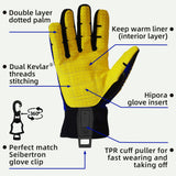 seibertron-gallery:sdxw-safety-gloves-20260715 | product:sdxw | color:Blue Yellow | slot:4 | Seibertron HIGH-VIS SDXW safety gloves palm and glove clip detail image