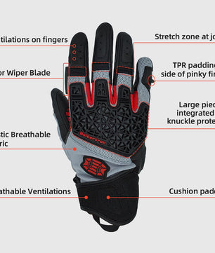 Seibertron SPS - 10 Youth Motorcycle Riding Gloves – Breathable, Durable, Anti - Slip, Touchscreen Leather Gloves for Spring, Summer, and Fall - SeibertronSports Gloves