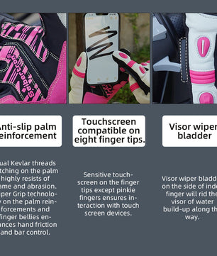 Seibertron SPS - 4 Plus Youth Upgraded Motorcycle Gloves for Snowy Conditions – Motorcycle Gloves with Breathable Lining, Comfortable Motorcycle Gloves for Winter, Carbon Fiber, Waterproof, and Motorcycle Gloves for Low - Light Conditions - Seibertron