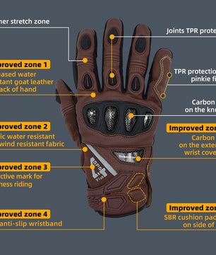 Seibertron SPS - 4 Plus Youth Upgraded Motorcycle Gloves for Snowy Conditions – Motorcycle Gloves with Breathable Lining, Comfortable Motorcycle Gloves for Winter, Carbon Fiber, Waterproof, and Motorcycle Gloves for Low - Light Conditions - Seibertron