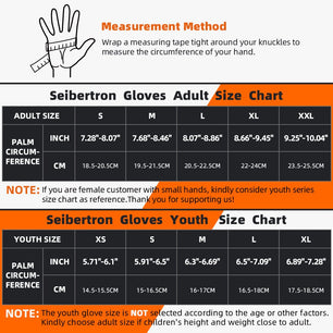 Seibertron SPS - 5 Adult Fingerless Motorcycle Motorcross Cycling Gloves Half Finger MTB Off - Road Riding Glove - Seibertron