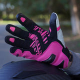color:Pink | batch:sps4-scenes-20260716 | role:scene-04 | Seibertron SPS-4 winter rainproof motorcycle gloves pink riding scene 04