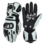 color:White | Seibertron SPS-6 motorcycle gloves white background main image