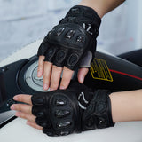 seibertron-gallery:sps7h-scene-color-groups-20260721 | product:8847662776510 | color:Black | slot:1 | Seibertron SPS-7H Black half-finger motorcycle gloves scene image 1