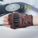 seibertron-gallery:sps7h-scene-color-groups-20260721 | product:8847662776510 | color:Brown | slot:3 | Seibertron SPS-7H Brown half-finger motorcycle gloves scene image 3