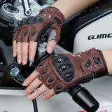 seibertron-gallery:sps7h-scene-color-groups-20260721 | product:8847662776510 | color:Brown | slot:5 | Seibertron SPS-7H Brown half-finger motorcycle gloves scene image 5