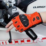 seibertron-gallery:sps7h-scene-color-groups-20260721 | product:8847662776510 | color:Fluorescent Orange | slot:2 | Seibertron SPS-7H Fluorescent Orange half-finger motorcycle gloves scene image 2