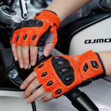 seibertron-gallery:sps7h-scene-color-groups-20260721 | product:8847662776510 | color:Fluorescent Orange | slot:3 | Seibertron SPS-7H Fluorescent Orange half-finger motorcycle gloves scene image 3