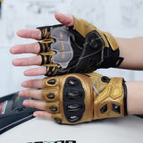 seibertron-gallery:sps7h-scene-color-groups-20260721 | product:8847662776510 | color:Gold | slot:1 | Seibertron SPS-7H Gold half-finger motorcycle gloves scene image 1