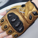 seibertron-gallery:sps7h-scene-color-groups-20260721 | product:8847662776510 | color:Gold | slot:4 | Seibertron SPS-7H Gold half-finger motorcycle gloves scene image 4