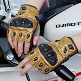 seibertron-gallery:sps7h-scene-color-groups-20260721 | product:8847662776510 | color:Gold | slot:5 | Seibertron SPS-7H Gold half-finger motorcycle gloves scene image 5