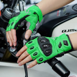 seibertron-gallery:sps7h-scene-color-groups-20260721 | product:8847662776510 | color:Green | slot:3 | Seibertron SPS-7H Green half-finger motorcycle gloves scene image 3