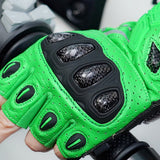 seibertron-gallery:sps7h-scene-color-groups-20260721 | product:8847662776510 | color:Green | slot:4 | Seibertron SPS-7H Green half-finger motorcycle gloves scene image 4