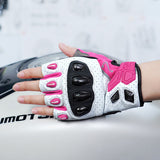 seibertron-gallery:sps7h-scene-color-groups-20260721 | product:8847662776510 | color:Pink | slot:1 | Seibertron SPS-7H Pink half-finger motorcycle gloves scene image 1