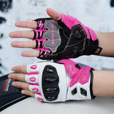 seibertron-gallery:sps7h-scene-color-groups-20260721 | product:8847662776510 | color:Pink | slot:3 | Seibertron SPS-7H Pink half-finger motorcycle gloves scene image 3