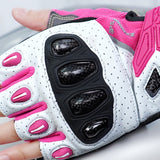 seibertron-gallery:sps7h-scene-color-groups-20260721 | product:8847662776510 | color:Pink | slot:4 | Seibertron SPS-7H Pink half-finger motorcycle gloves scene image 4