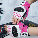 seibertron-gallery:sps7h-scene-color-groups-20260721 | product:8847662776510 | color:Pink | slot:5 | Seibertron SPS-7H Pink half-finger motorcycle gloves scene image 5