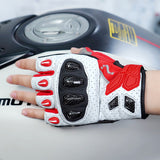 seibertron-gallery:sps7h-scene-color-groups-20260721 | product:8847662776510 | color:Red | slot:1 | Seibertron SPS-7H Red half-finger motorcycle gloves scene image 1