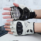 seibertron-gallery:sps7h-scene-color-groups-20260721 | product:8847662776510 | color:White | slot:1 | Seibertron SPS-7H White half-finger motorcycle gloves scene image 1