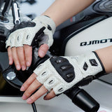seibertron-gallery:sps7h-scene-color-groups-20260721 | product:8847662776510 | color:White | slot:3 | Seibertron SPS-7H White half-finger motorcycle gloves scene image 3