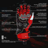 Color:Red | Seibertron SPS-7L Red palm grip and protection features