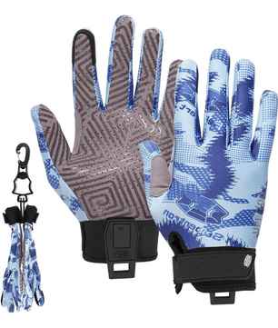 Seibertron S.P.S.G - 5 Ultimate Disc Golf Gloves Super Grip and Disc Gloves Sun Protection Breathable Touchscreen Sport Frisbee Glove with Glove Clip - SeibertronSports
