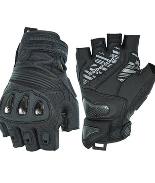 Seibertron Summer Youth Motorcycle Carbon Fiber Anti - Slip Soft Breathable Half - Finger Riding Gloves SPS - 9 - Seibertron