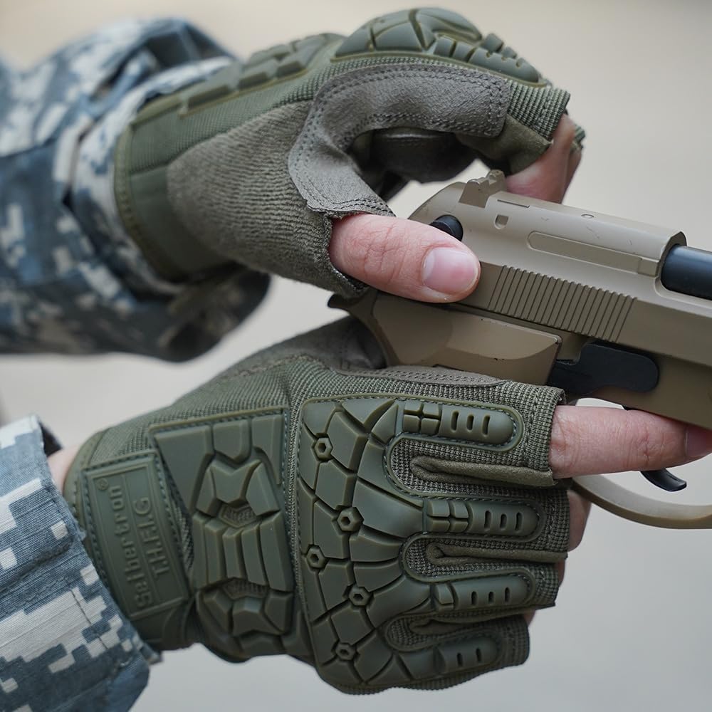 Seibertron T.H.F.I.G 2.0 Men's Tactical Gloves Flexible Rubber Knuckle Protective for Hunting Hiking Airsoft Paintball Motorcycle Motorbike Riding Outdoor Gloves - Seibertron