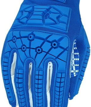 Seibertron Youth Full Finger Lineman 2.0 Padded Palm Football Receiver Gloves, Flexible TPR Impact Protection Back of Hand Glove - Seibertron